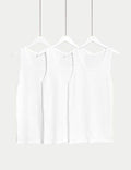 Man Vests White Pack of 3
