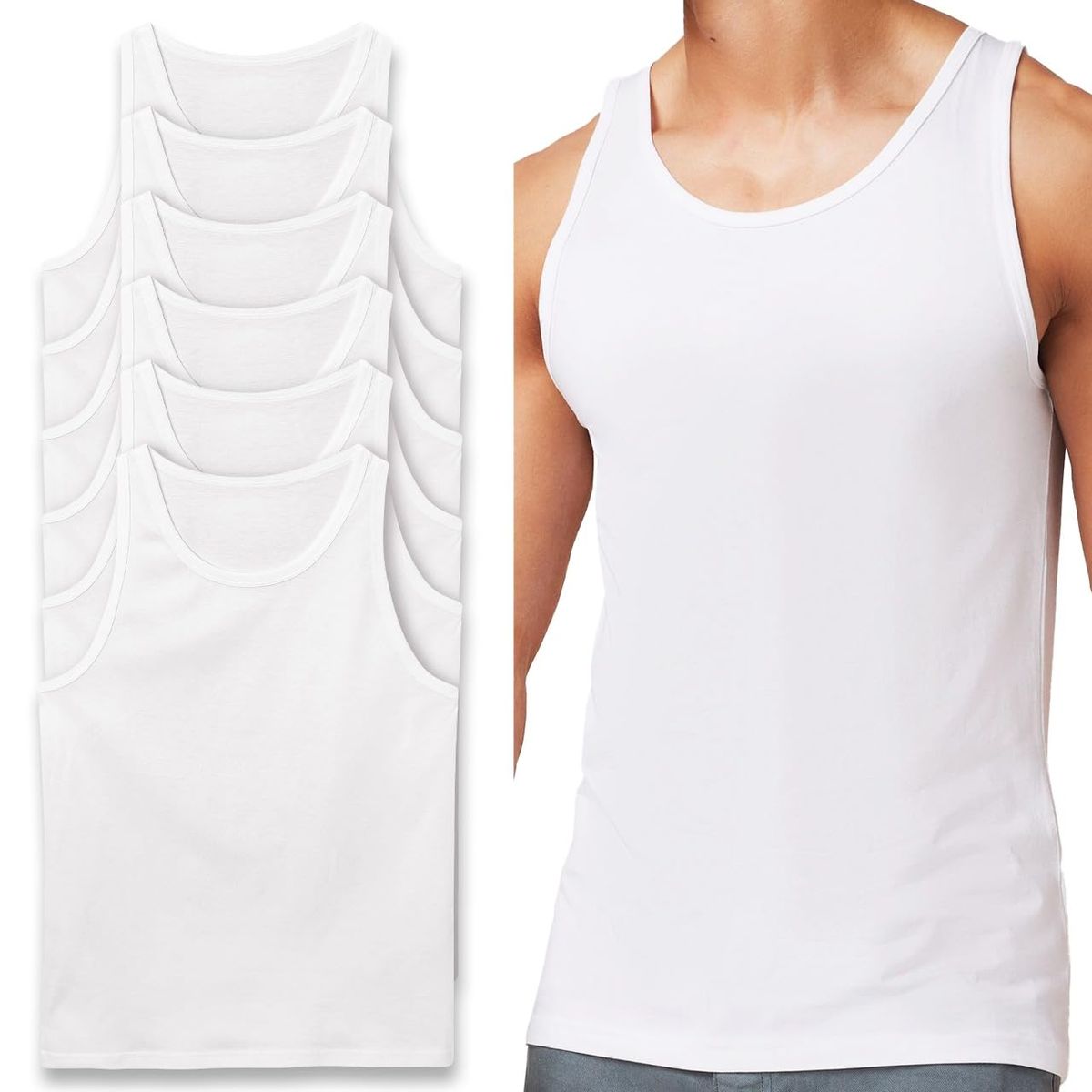 Man vests pack of 6
