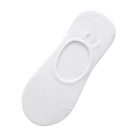 Man Cotton Lightweight No Show Socks White