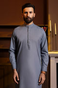 Man Wash n Wear Unstitched Suit Blue-Grey