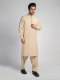 Man Wash n Wear Unstitched Suit Creamy Almond