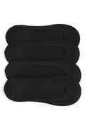 Man Cotton Lightweight No Show Socks (pack of 4) Black