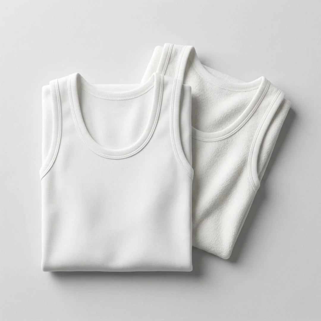 Man Vests White Pack of 2