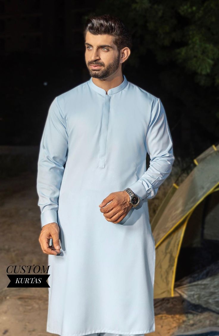 Man Wash n Wear Unstitched Powder Blue